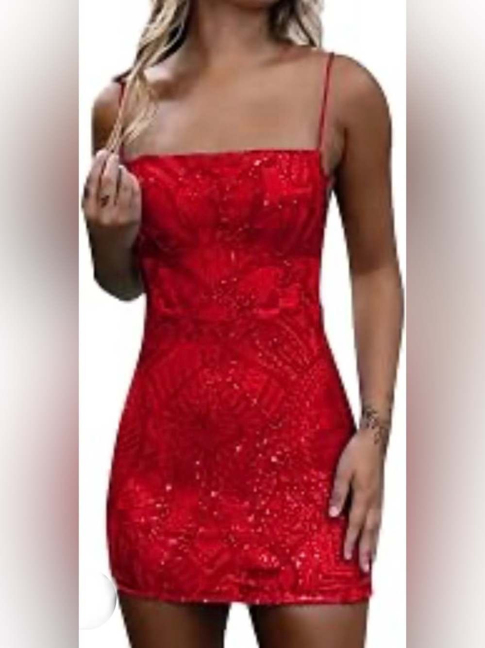 Monvelli Sequin Mini Dress Red Size 8 NWT